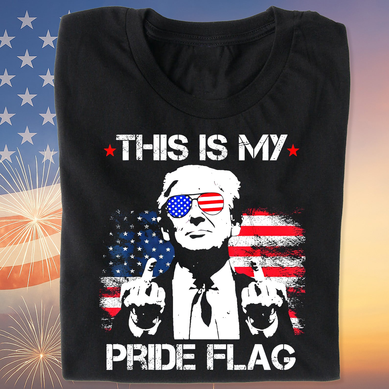 This Is My Pride Flag Trump Shirt Happy 250th Birthday Usa Patriotic 4th Of July Tee America 250th Anniversary
