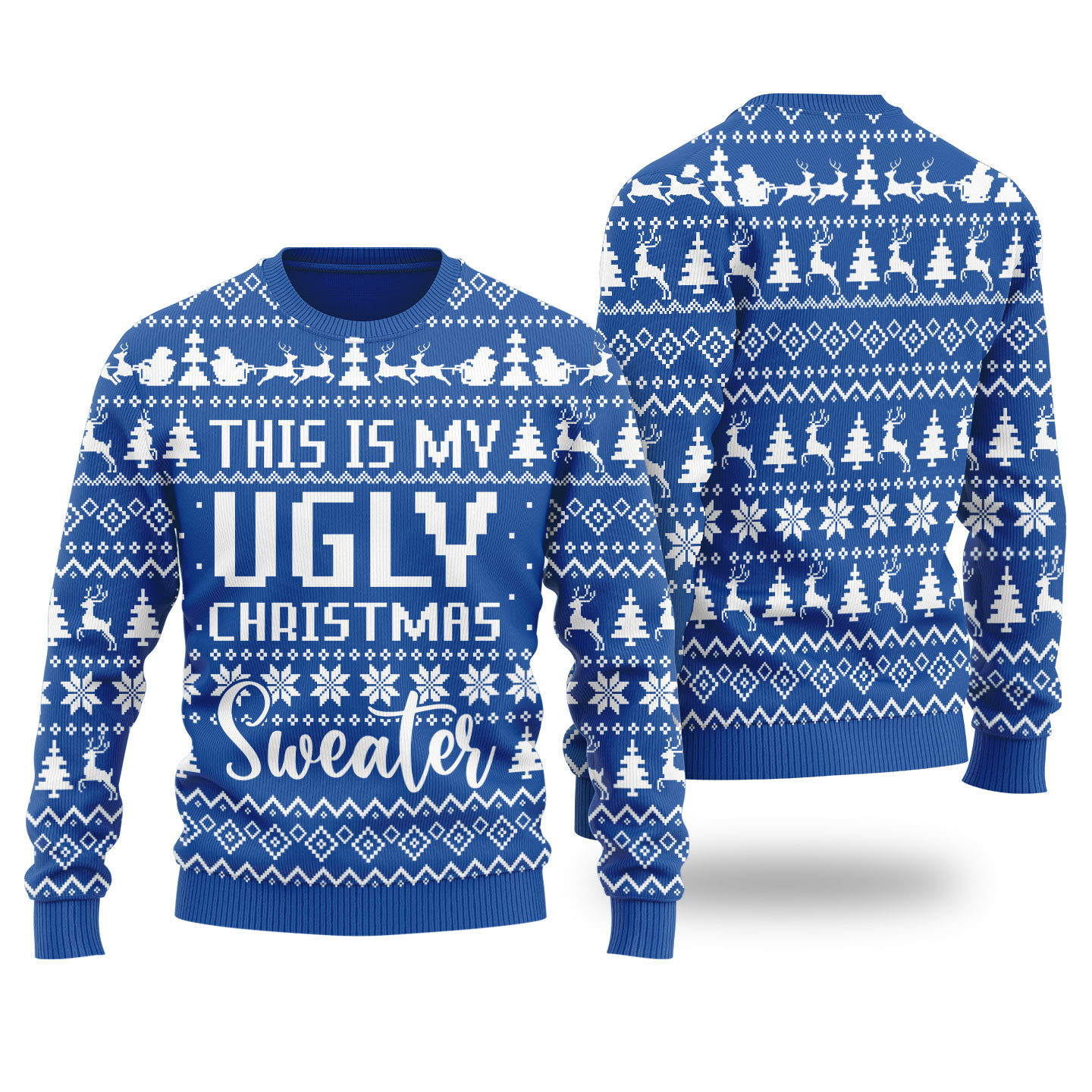 This Is My Ugly Christmas Sweater Funny Xmas Sweater Royal Classic Holiday Sweater for Festive Looks