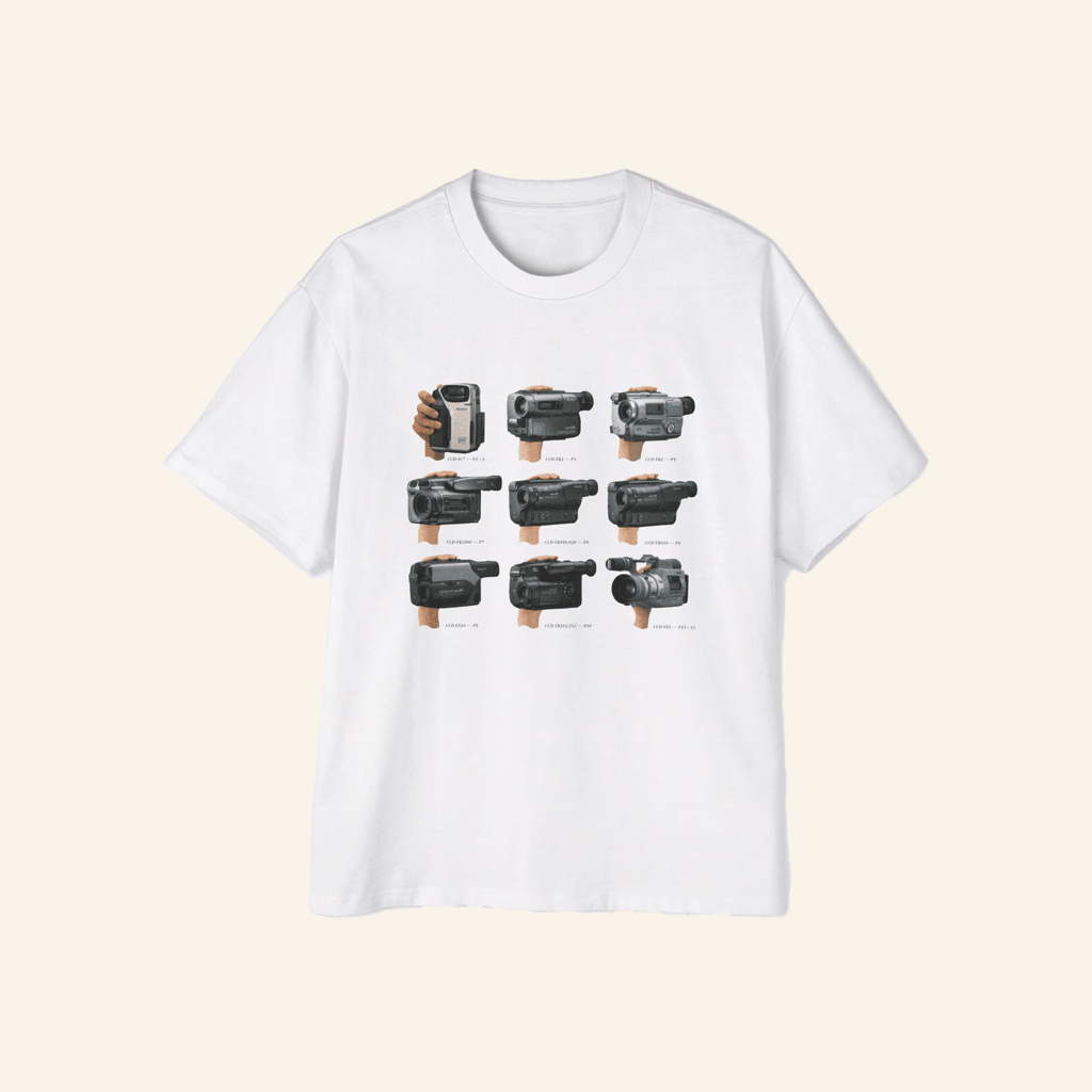 This Is Parallel Merch Handycam Vintage White T-Shirt Best Friends Gifts This Is Parallel Merch Handycam Vintage White T-Shirt Best Friends Gifts