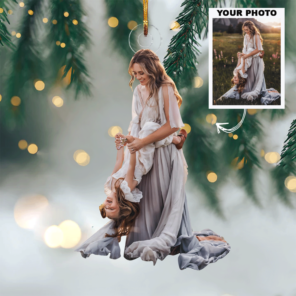 This Is Us Personalized Photo Mica Ornament Christmas Gift For Grandma Grandpa Family