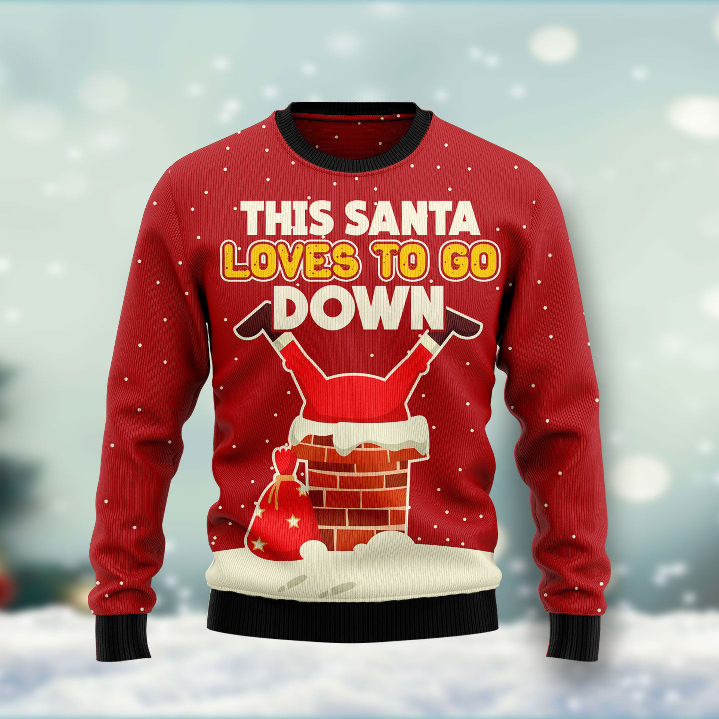 This Satan Loves To Do Down Ugly Christmas Sweater Holiday Clothing Funny Xmas Jumper