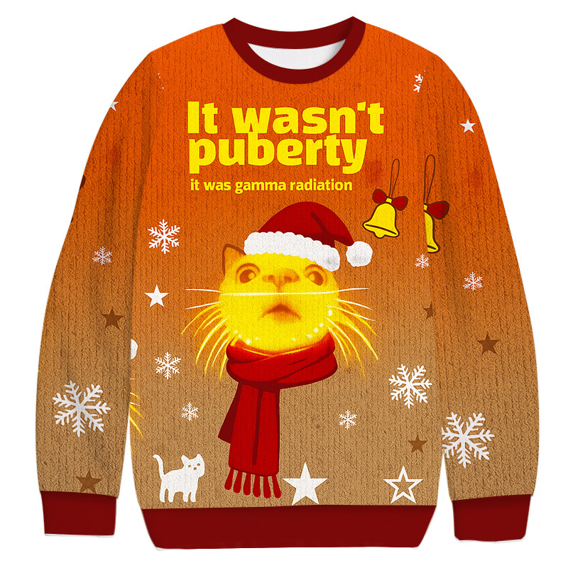 This Wan't Puberty It's Gamma Radiation Christmas Ugly Sweatshirt Christmas Gift For Friends