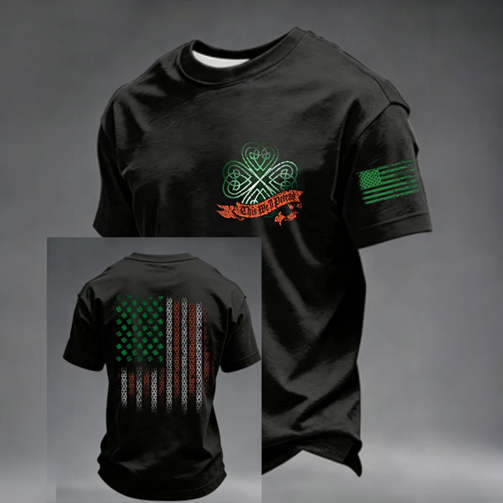 This We'll Defend Saint Patricks Day T-Shirt St Paddy's Day Clothes Gift Idea For Father
