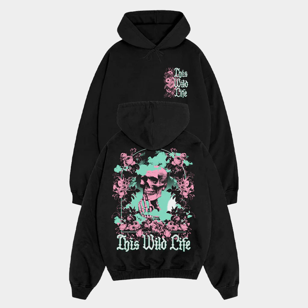 This Wild Life Merch 2026 Floral Skeleton Hoodie Birthday Gift For Wife This Wild Life Merch 2026 Floral Skeleton Hoodie Birthday Gift For Wife