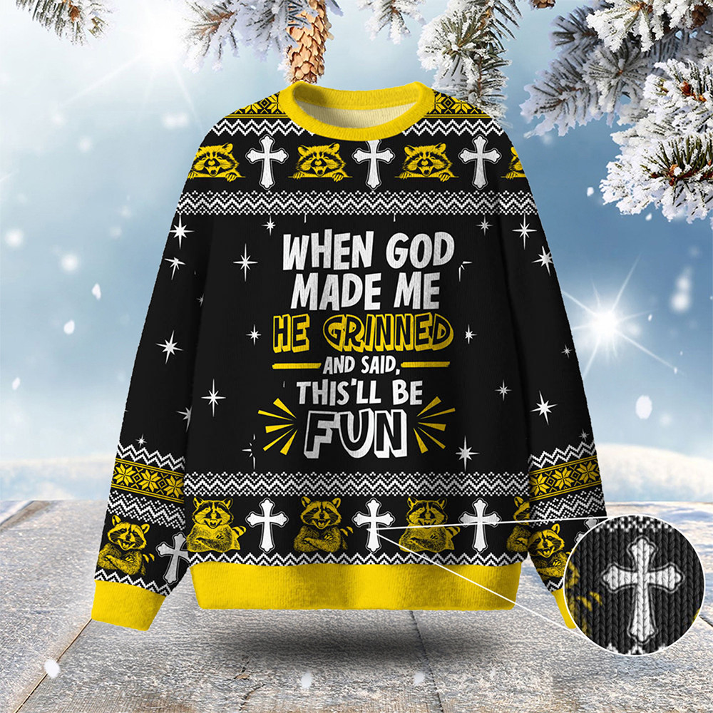 Thiss Will Be Fun Ugly Christmas Sweater Christmas Clothing Christian Christmas Presents