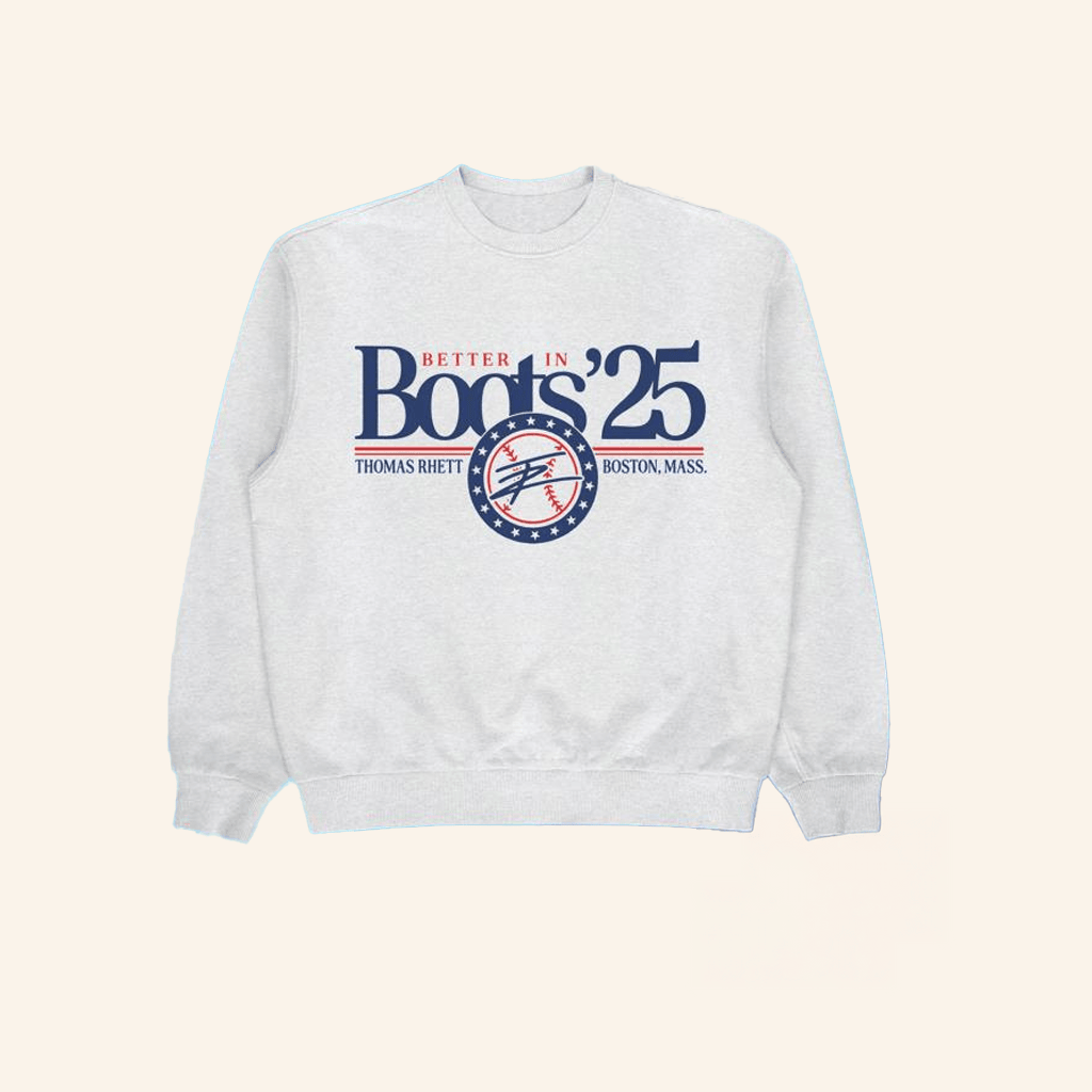 Thomas Rhett Merch 2025 Better In Boots Boston Crewneck Sweatshirt Friends Gifts Thomas Rhett Merch 2025 Better In Boots Boston Crewneck Sweatshirt Friends Gifts