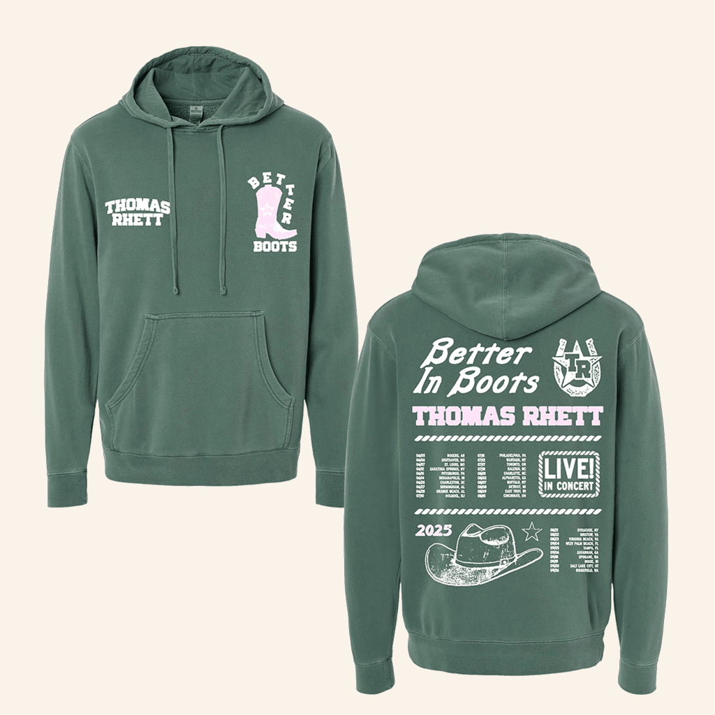 Thomas Rhett Merch 2025 Green Hoodie Gifts For Husband Thomas Rhett Merch 2025 Green Hoodie Gifts For Husband