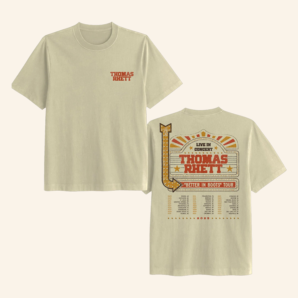 Thomas Rhett Merch 2025 Marquee T-Shirt Christmas Gifts For Music Fans Thomas Rhett Merch 2025 Marquee T-Shirt Christmas Gifts For Music Fans