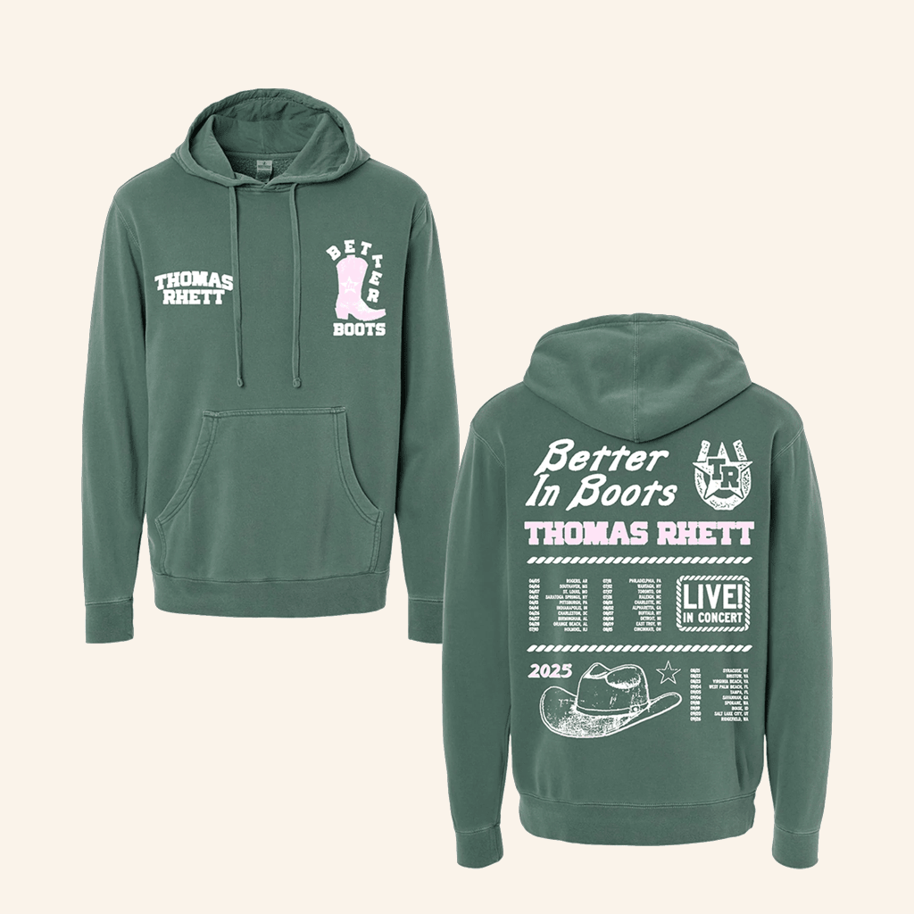 Thomas Rhett Merch Shop 2025 Green Hoodie Gifts For friends Thomas Rhett Merch Shop 2025 Green Hoodie Gifts For friends