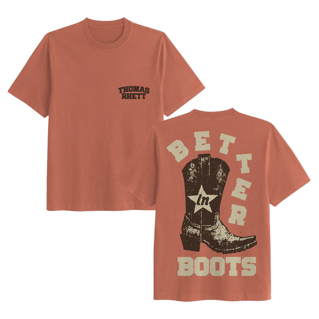Thomas Rhett Merch Tour 2025 Better In Boots Boston T-Shirt Gifts For Wife Thomas Rhett Merch Tour 2025 Better In Boots Boston T-Shirt Gifts For Wife