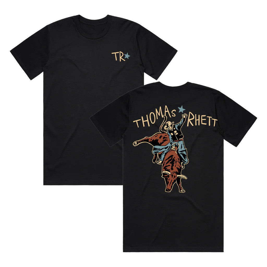 Thomas Rhett Merch Tour 2025 TR Bull Rider T-Shirt Music Lovers Gifts For Father