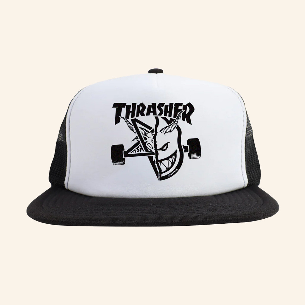 Thrasher Magazine Merch Thrash And Burn Trucker Hat Snapback Gifts For Dad Thrasher Magazine Merch Thrash And Burn Trucker Hat Snapback Gifts For Dad
