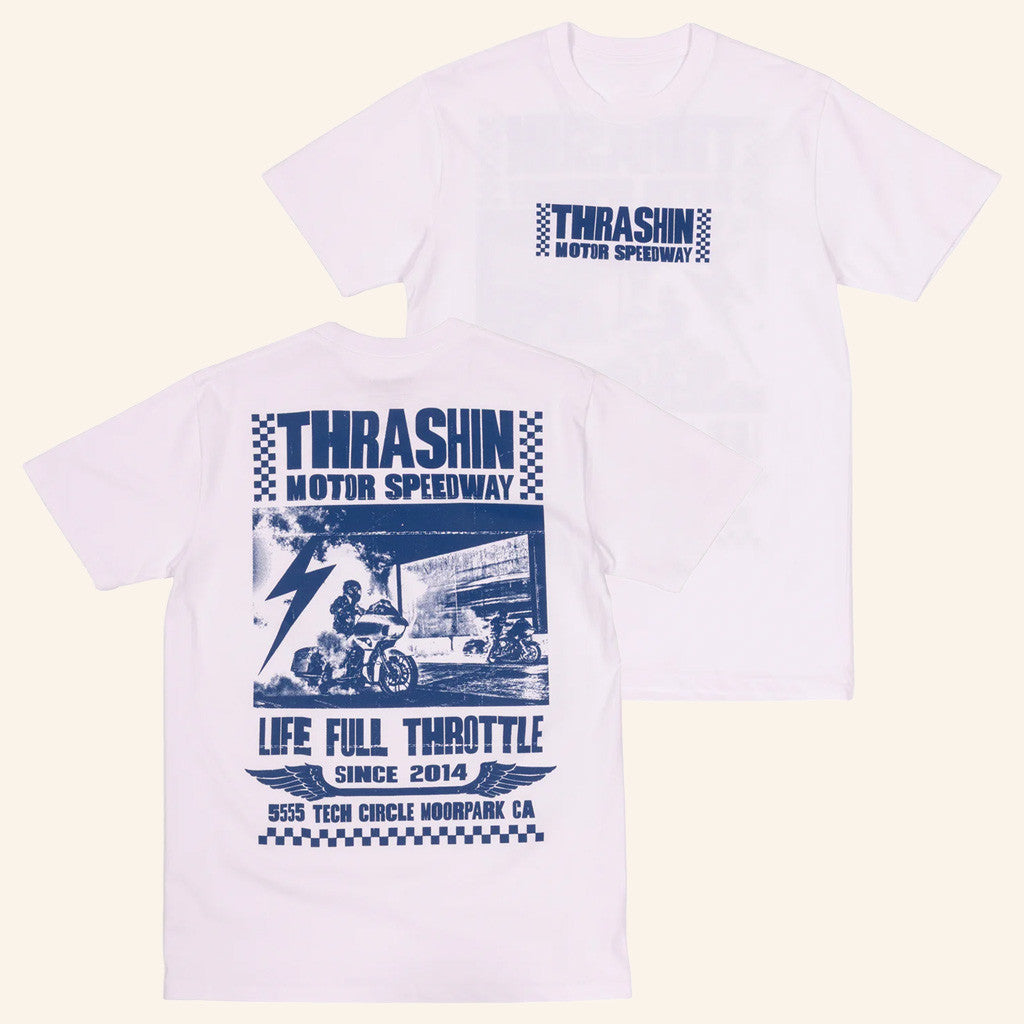 Thrashin Supply Merch Full Throttle White Shirt Gifts For Dudes