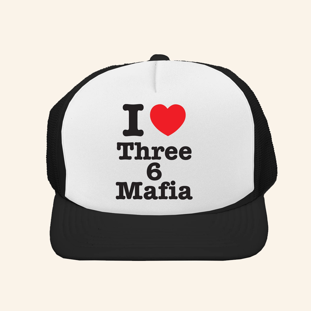 Three 6 Mafia Merch I Love Three 6 Mafia Trucker Hat Christmas Gifts For Hip Hop Fans