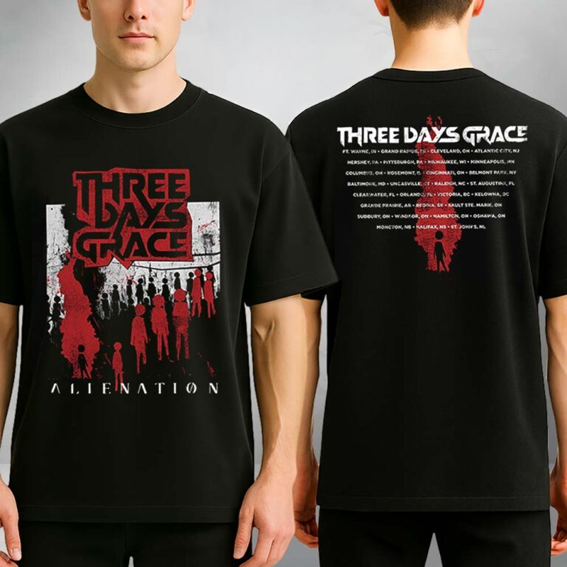 Three Days Grace 2026 Alienation Tour T-Shirt Three Days Grace Merch Gifts For Rock Fan Three Days Grace 2026 Alienation Tour T-Shirt Three Days Grace Merch Gifts For Rock Fan