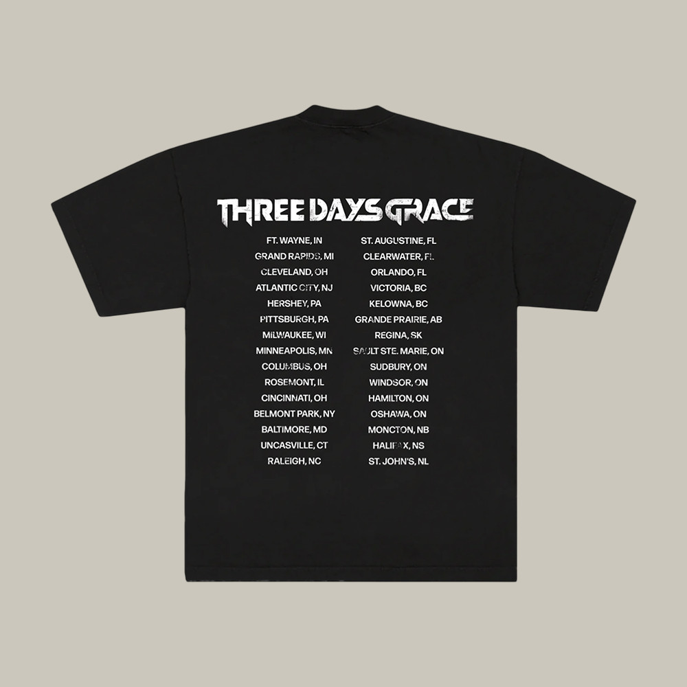 Three Days Grace 2026 Tour T-Shirt Album Stripe Shirt Three Days Grace Fan Gift