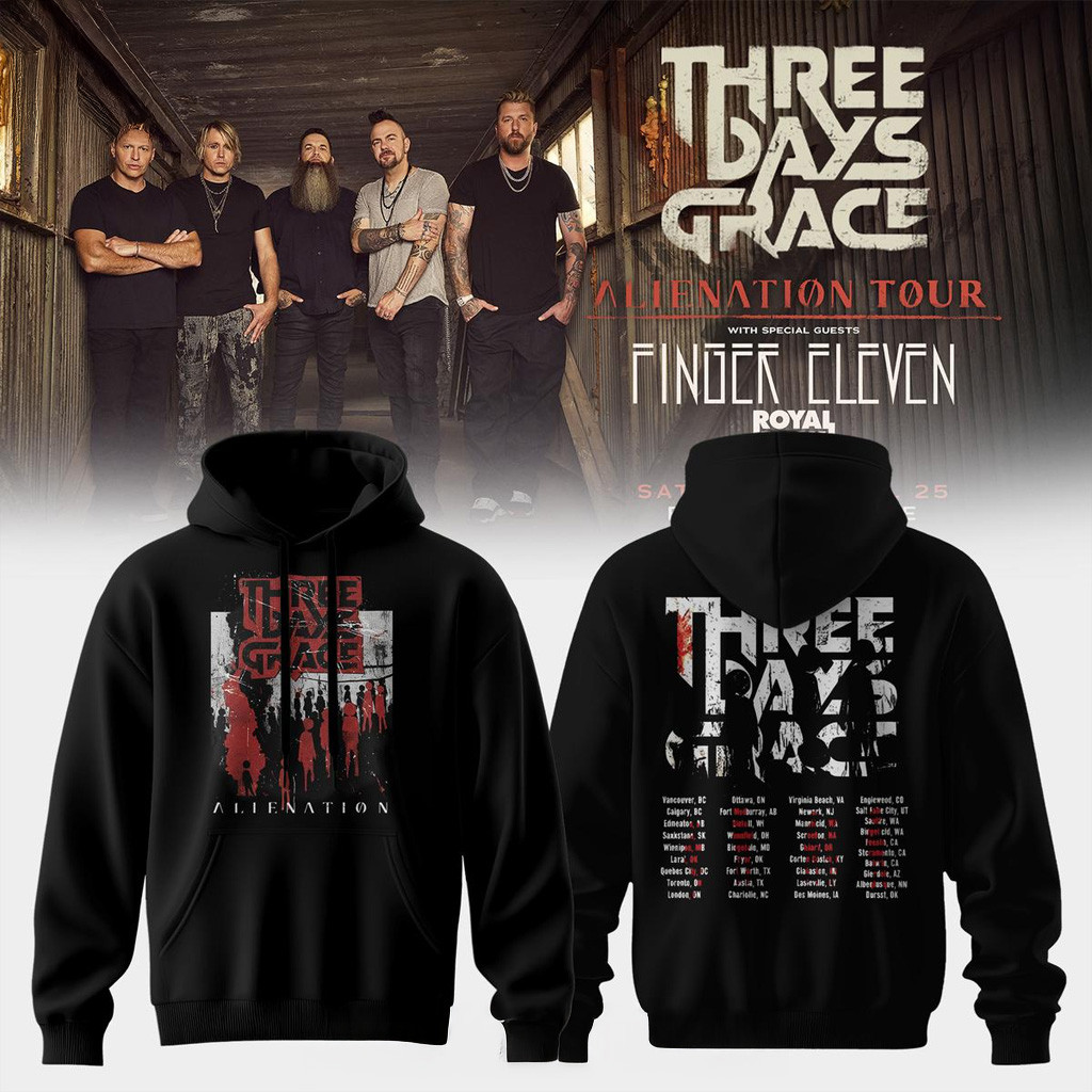 Three Days Grace Alienation 2026 Tour Hoodie Three Days Grace Merch Birthday Gifts For Rock Fans