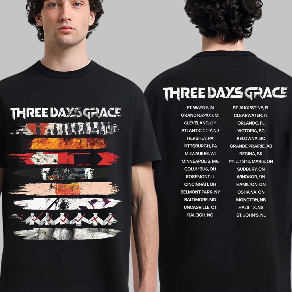 Three Days Grace Alienation 2026 Tour T-Shirt Three Days Grace Clothes Rock Music Lover Gift