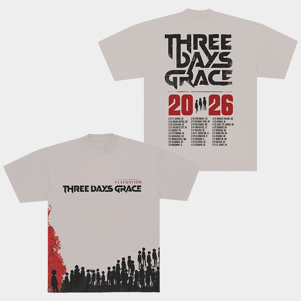 Three Days Grace Merch 2026 Alienation Tour T-Shirt Best Gifts For Rock Music Lovers