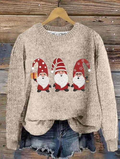 Three Gnomes Christmas And Gifts Sweater Cozy Winter Cute Clothing Christmas Gifts