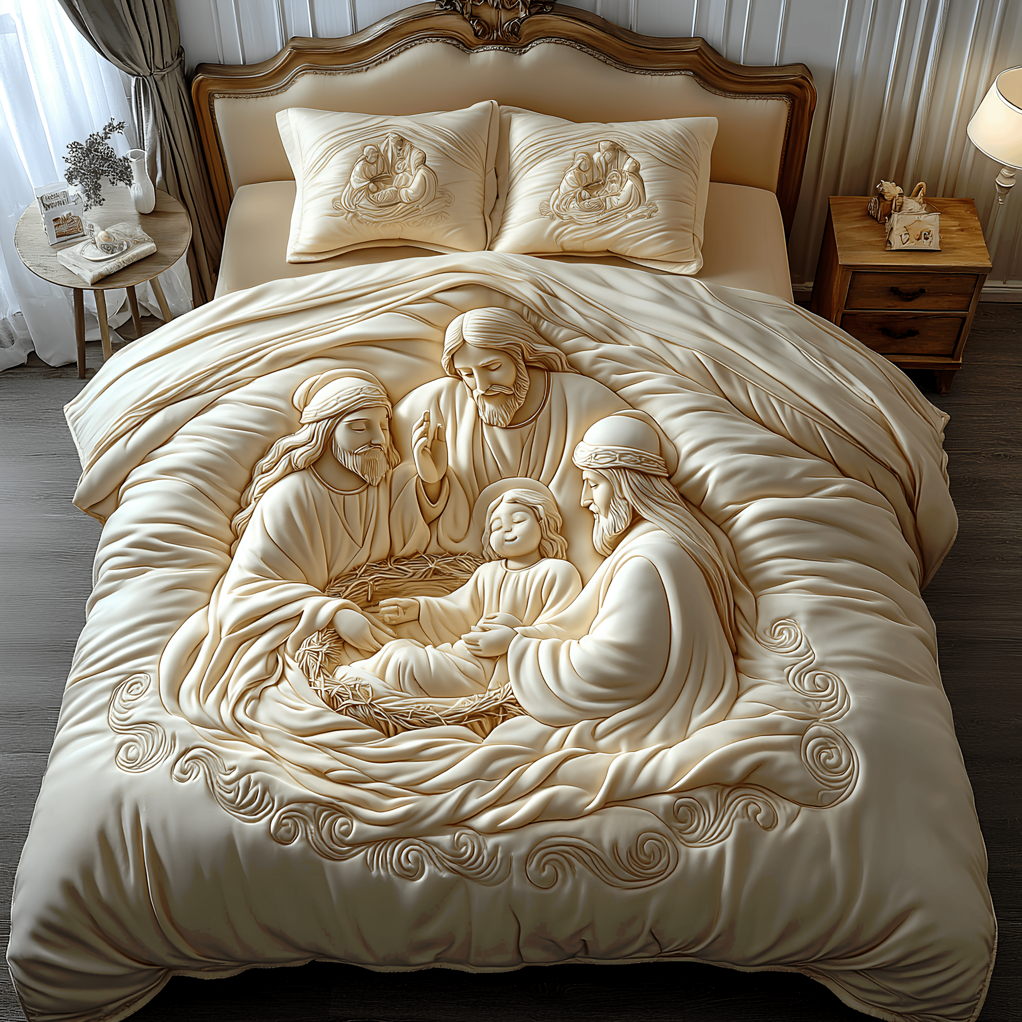 Three Kings Quilted Bedding Set Christian Men'S Gifts Ideas