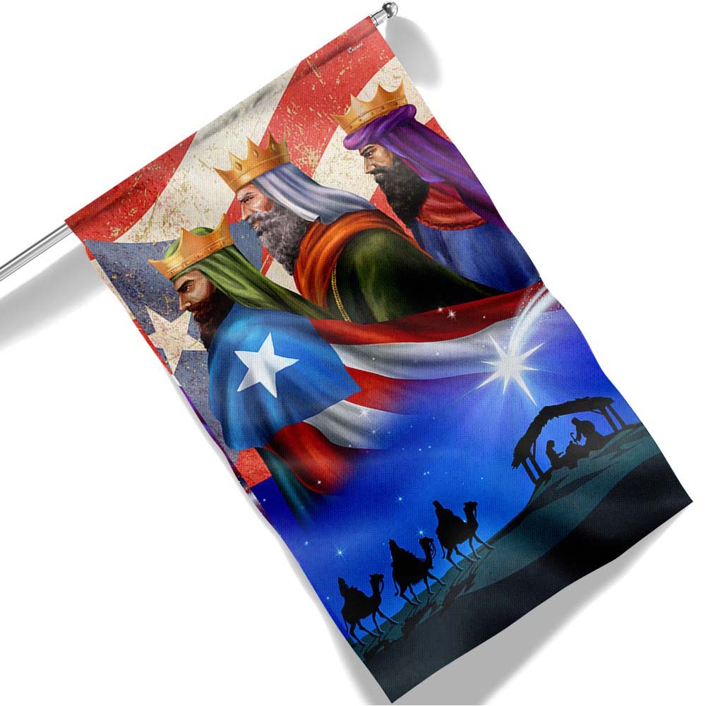 Three Kings Three Wise Men Nativity Of Jesus Puerto Rico Flag Christmas 2025
