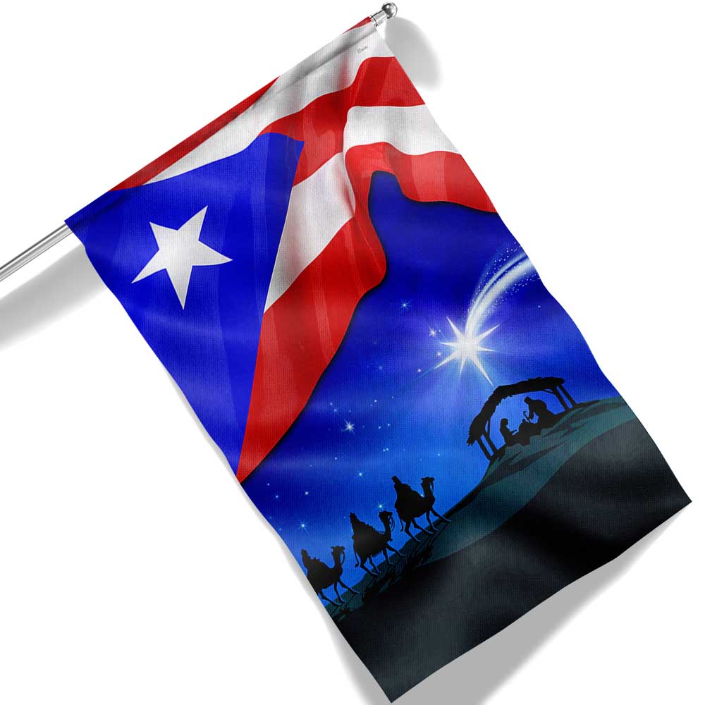 Three Kings Three Wise Men Nativity Of Jesus Puerto Rico Flag Holiday Edition