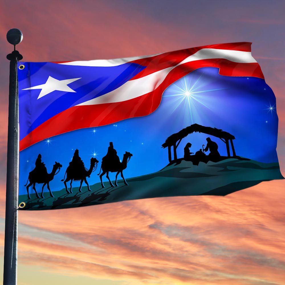 Three Kings Three Wise Men Puerto Rico Jesus Flag