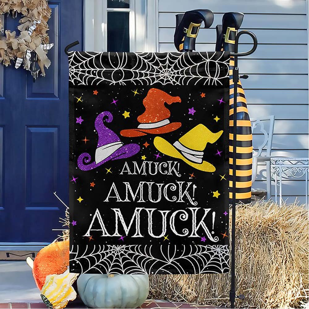 Three Witches Halloween Amuck Flag Best Gift For KIds and Adults on Halloween Day