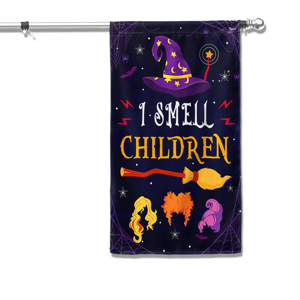Three Witches Halloween I Smell Children Flag Halloween 2025