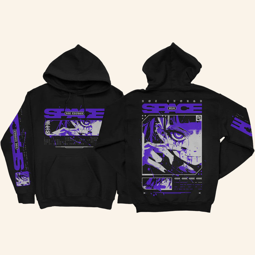 Thriller Records Merch Not Enough Space Manga Black Hoodie Gifts For Boyfriend
