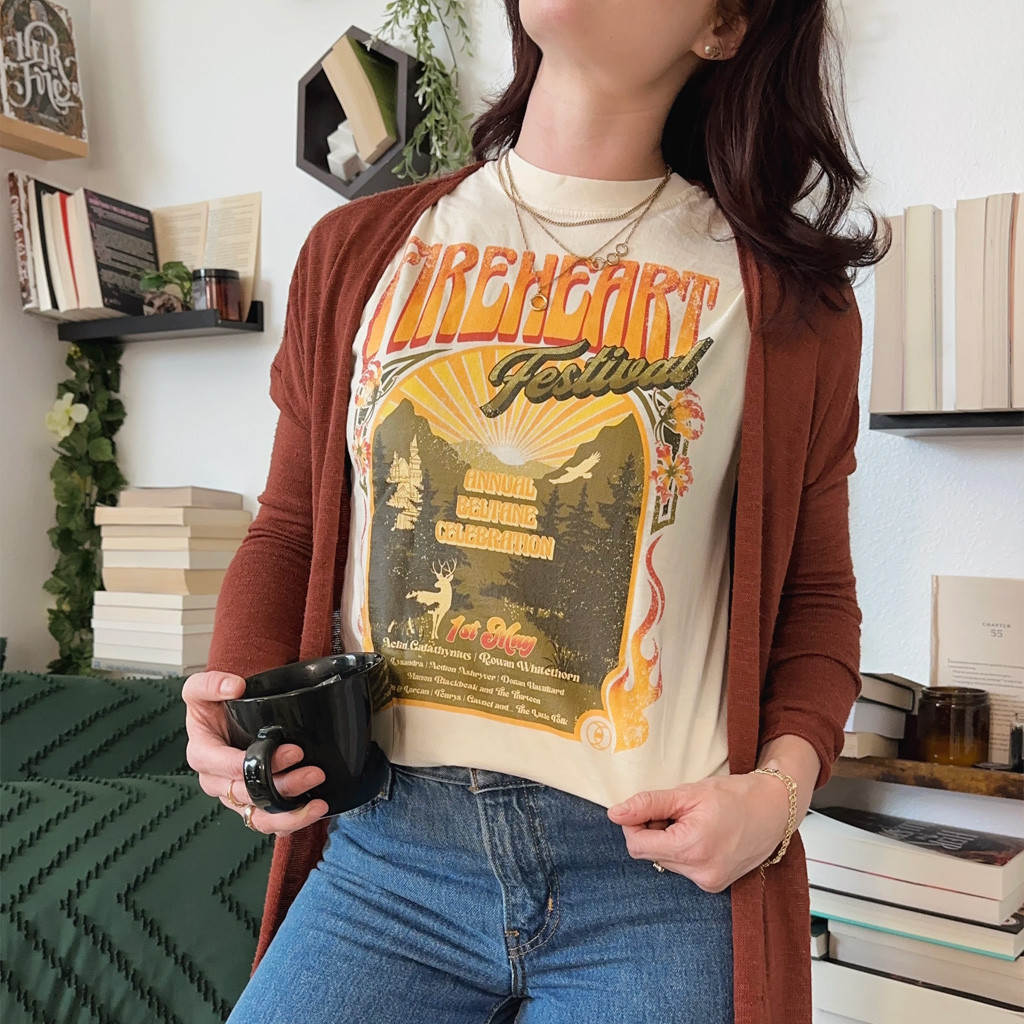 Throne Of Glass Merch Fireheart Festival T-Shirt Unique Gift For Book Lovers