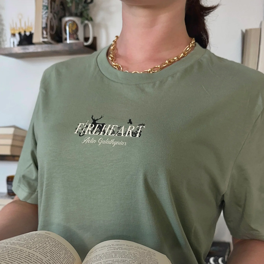 Throne Of Glass Merch Fireheart T-Shirt Book Lovers Gifts For Sisters