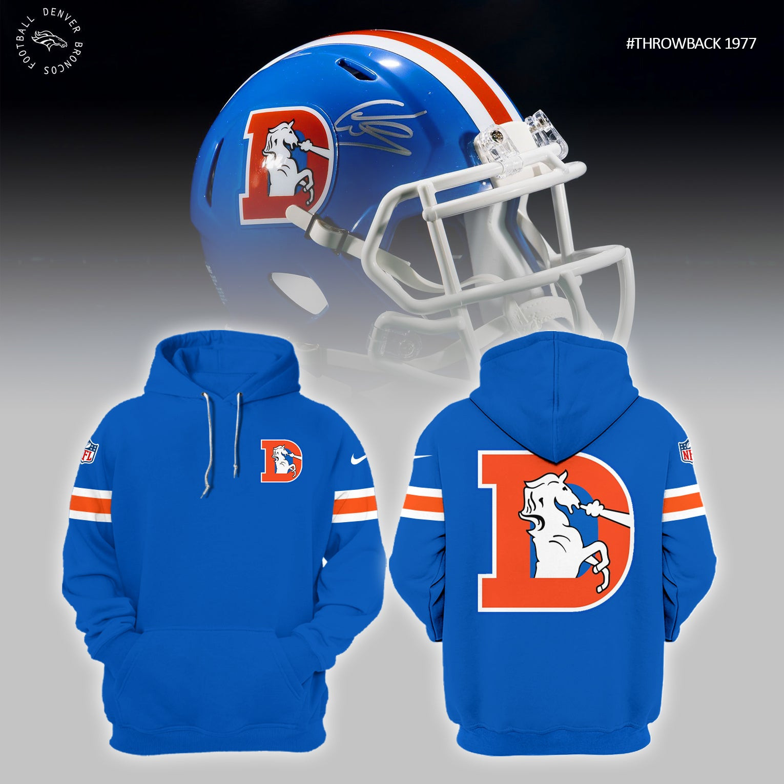 Throwback To 77 Denver Broncos Hoodie Presents For Football Lovers