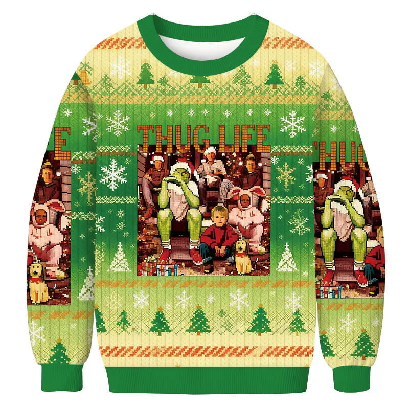 Thug Life Christmas Movie Friends Christmas Ugly Sweatshirt Christmas Gift For Family Thug Life Christmas Movie Friends Christmas Ugly Sweatshirt Christmas Gift For Family