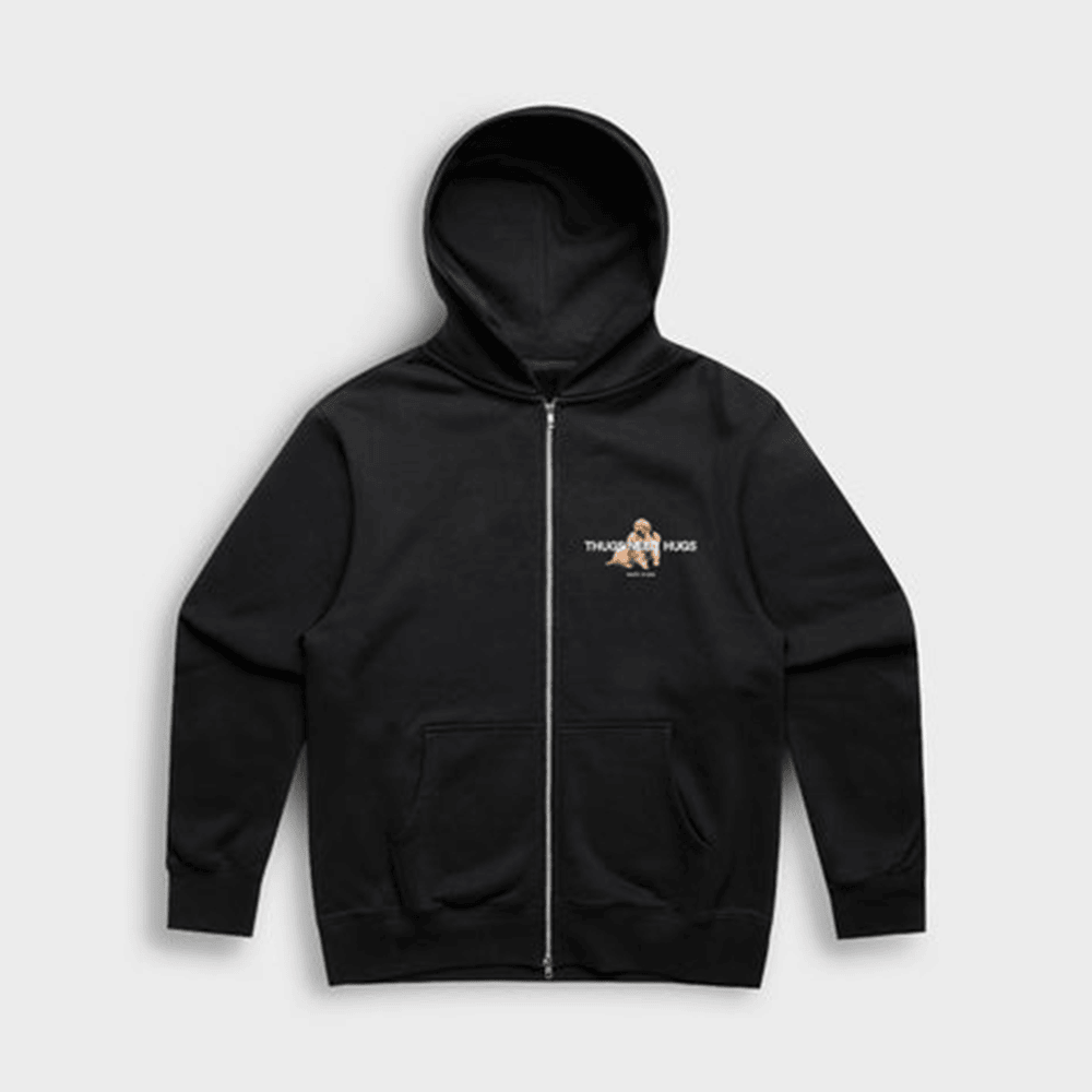 Thugs Need Hugs Hoodie Santo Studio Puppy Zip Hoodie Good Gifts For Dads