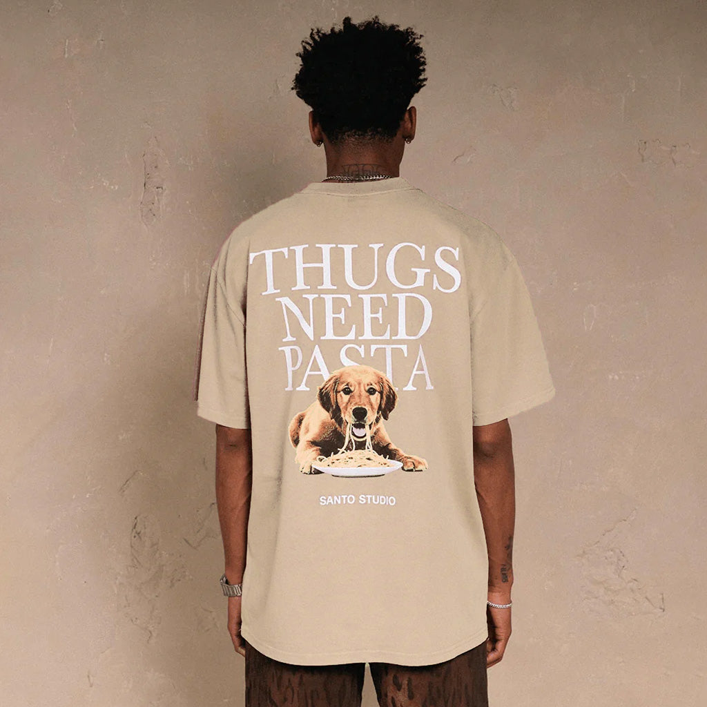 Thugs Need Pasta Shirt Santo Studio Dog T-Shirt Funny Father's Day Gifts Thugs Need Pasta Shirt Santo Studio Dog T-Shirt Funny Father's Day Gifts