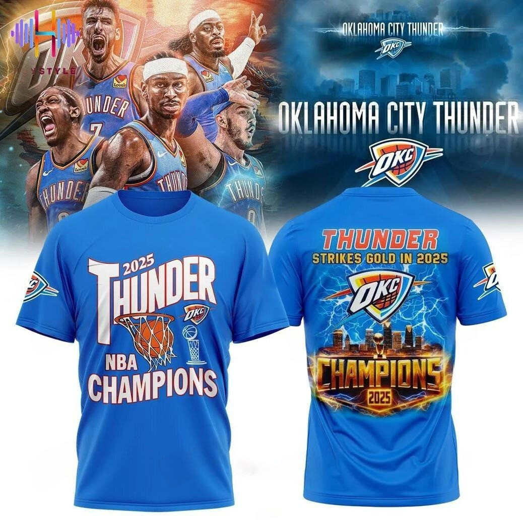 Thunder Champions Shirt NBA Basketball T-Shirt NBA Gift For Sports Enthusiast