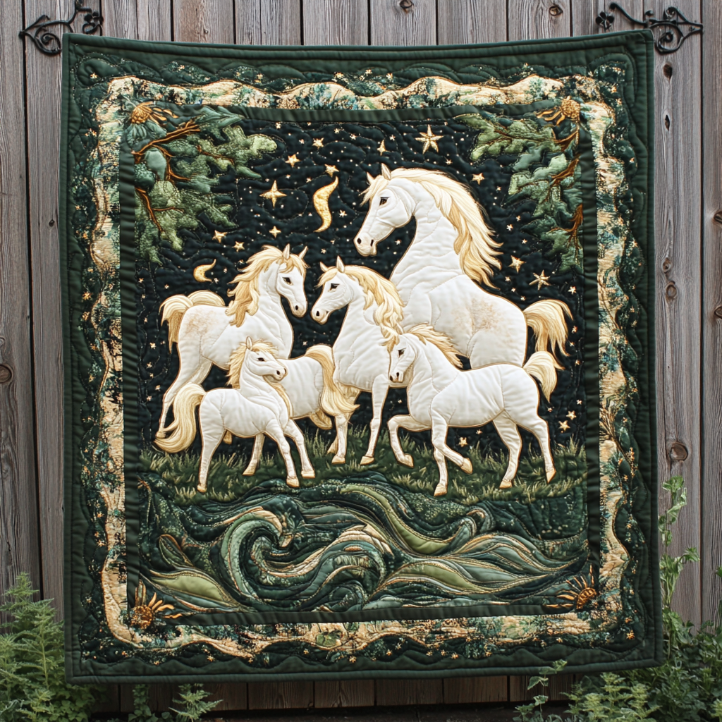 Thunder Hoof Quilted Blanket Bedroom Decor Christmas Gifts For People Who Like Horses