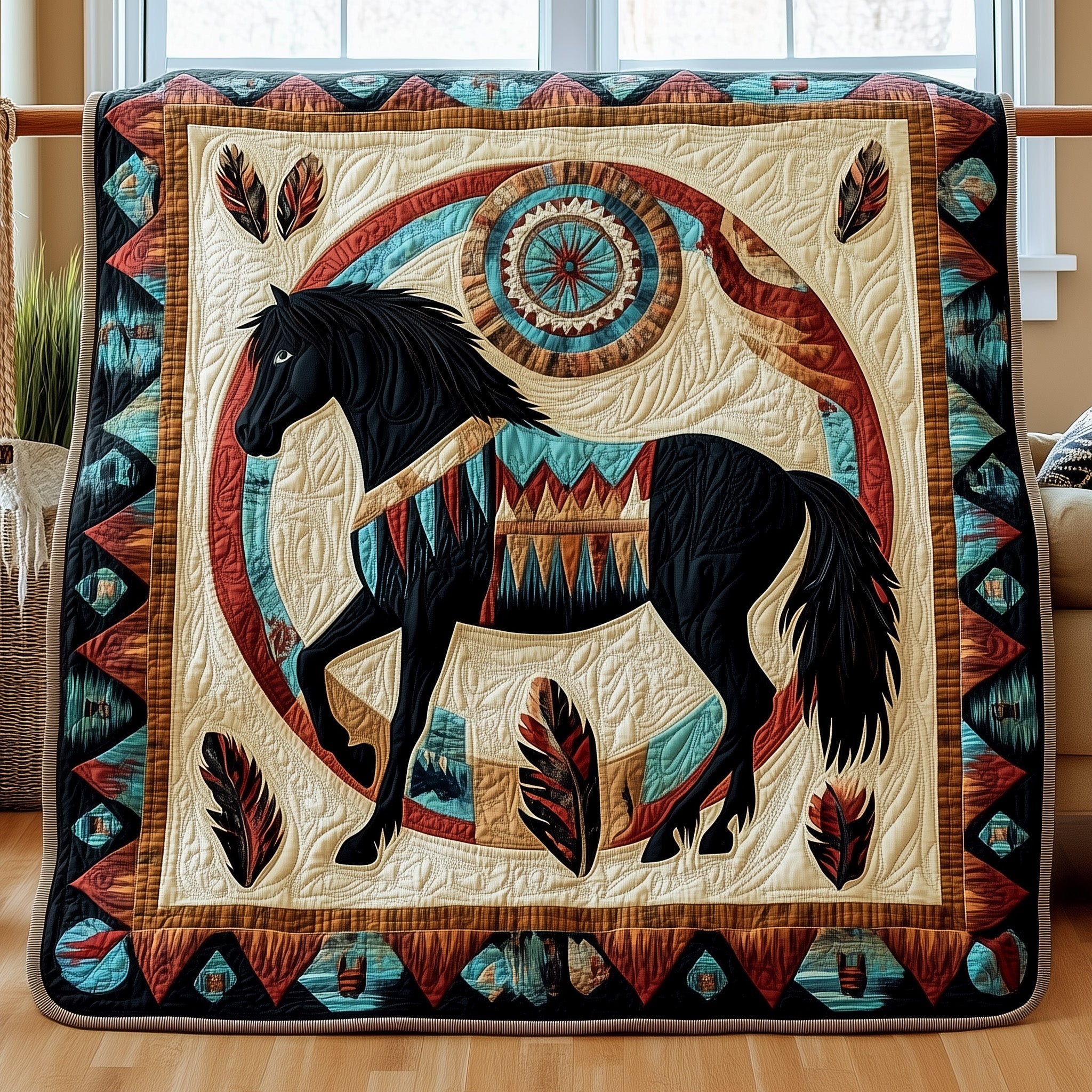 Thunder Hoof Quilted Blanket Nice Throw BlanketHorse Christmas Presents
