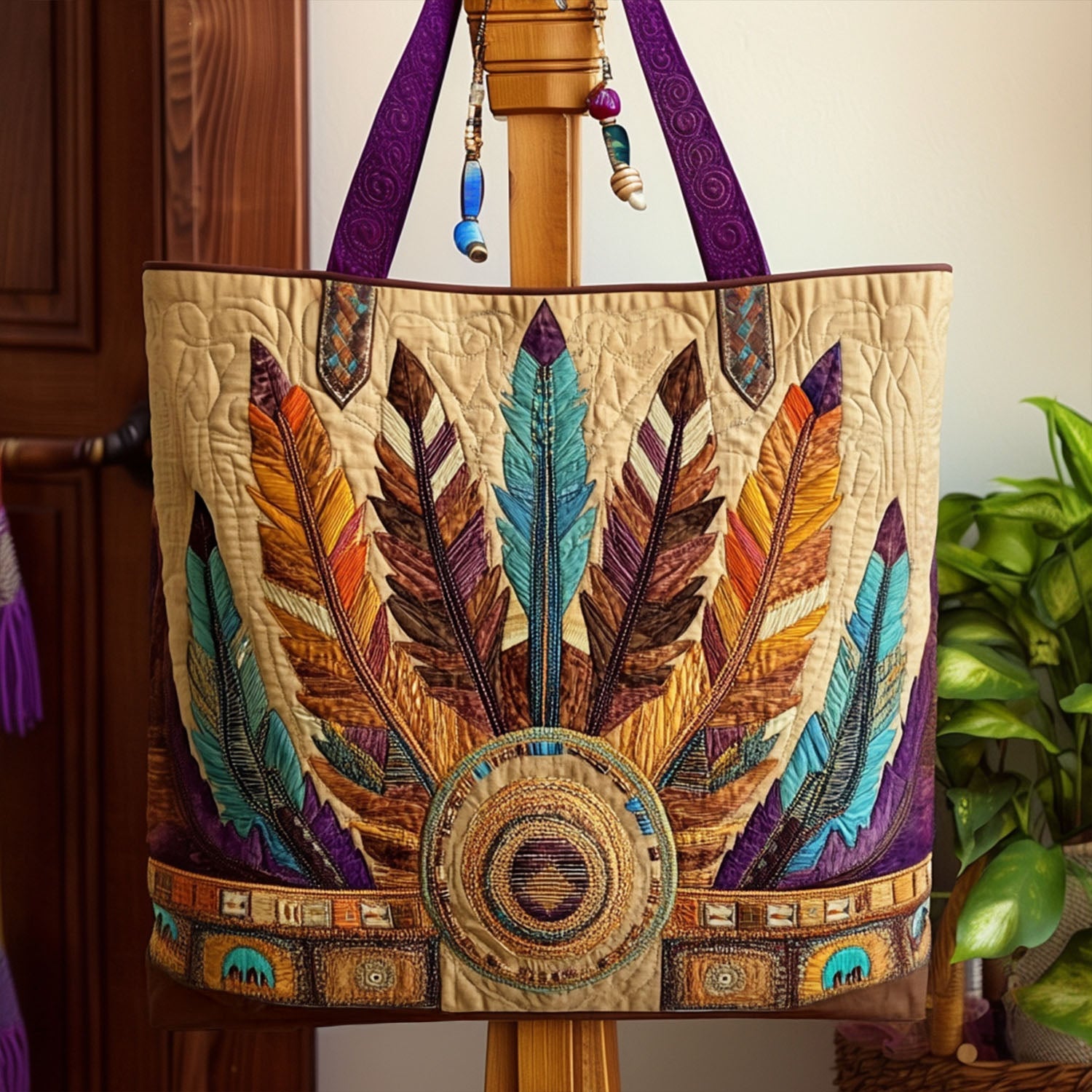 Thunder Path Quilted Tote Bag Native American Gifts Online