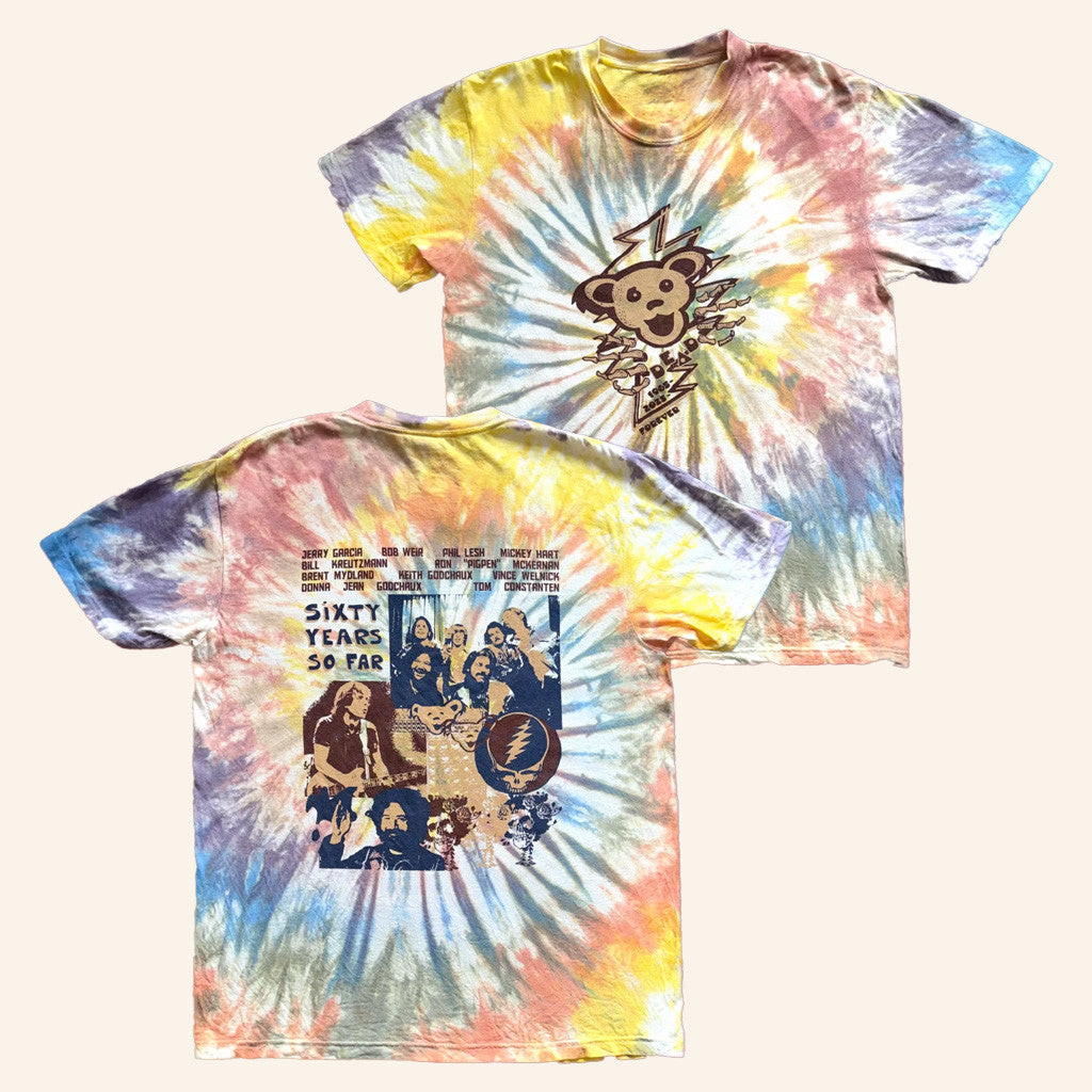 Thunder Shout Merch 60 Years So Far Tie Dye T-Shirt Gifts For Best Friends Thunder Shout Merch 60 Years So Far Tie Dye T-Shirt Gifts For Best Friends