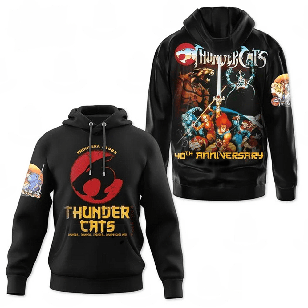 Thundera 1985 Thunder Cats 40th Anniversary Hoodie Gifts For Fans