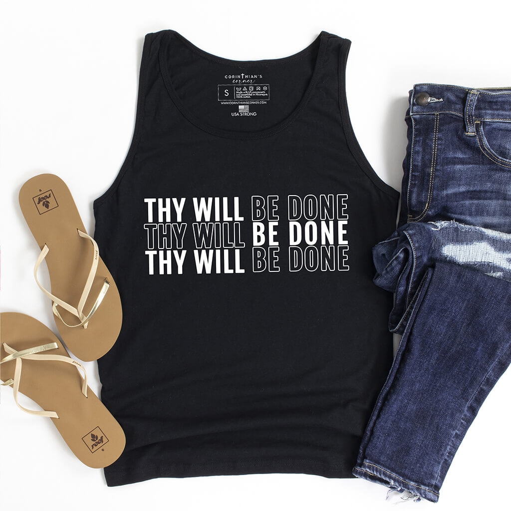 Thy Will Be Done Tank Top Christian Gifts For Women
