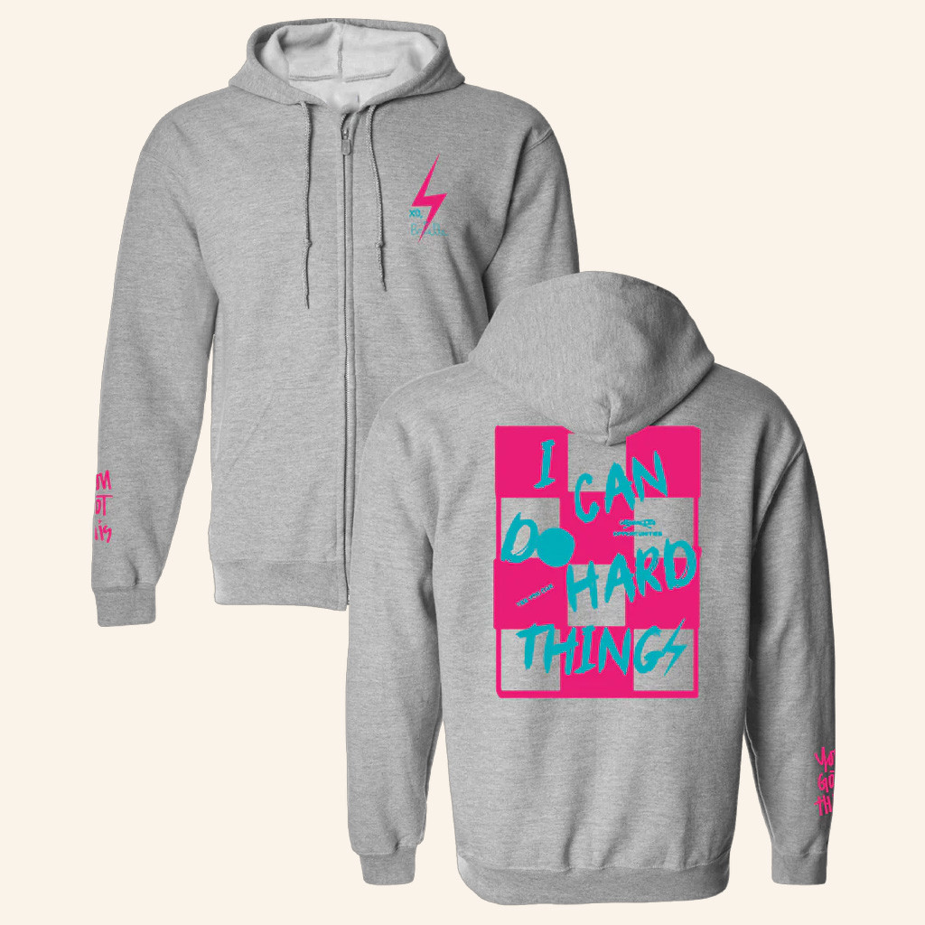 Tiabee Merch I Can Do Hard Things Zip Hoodie Christmas Gift Ideas For Her