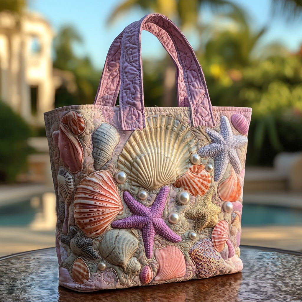 Tidal Treasures Quilted Tote Bag Best Gifts For Ocean Lovers
