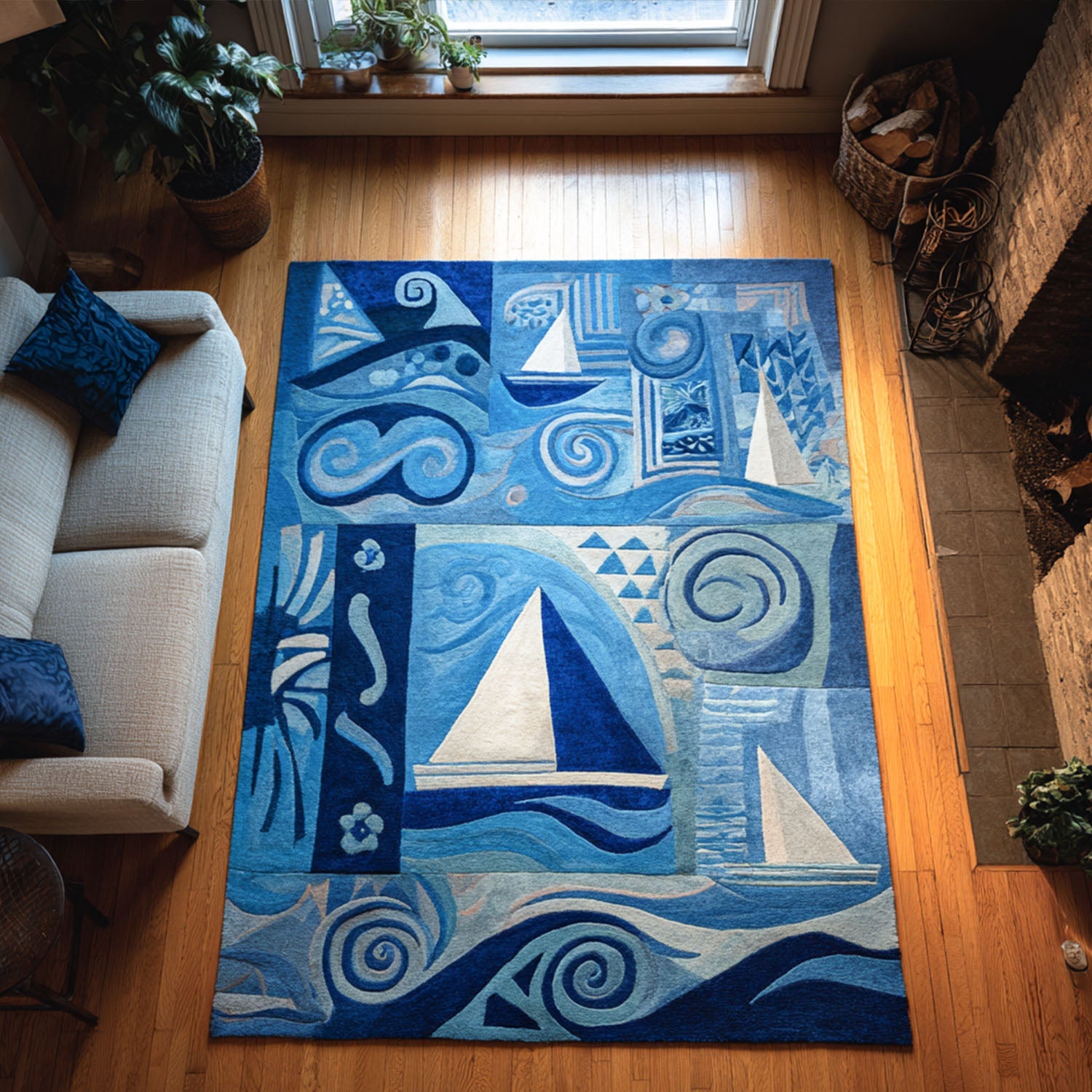 Tide Horizon Area Rug Entryway Rug Ideas Unique Gifts For Ocean Lovers