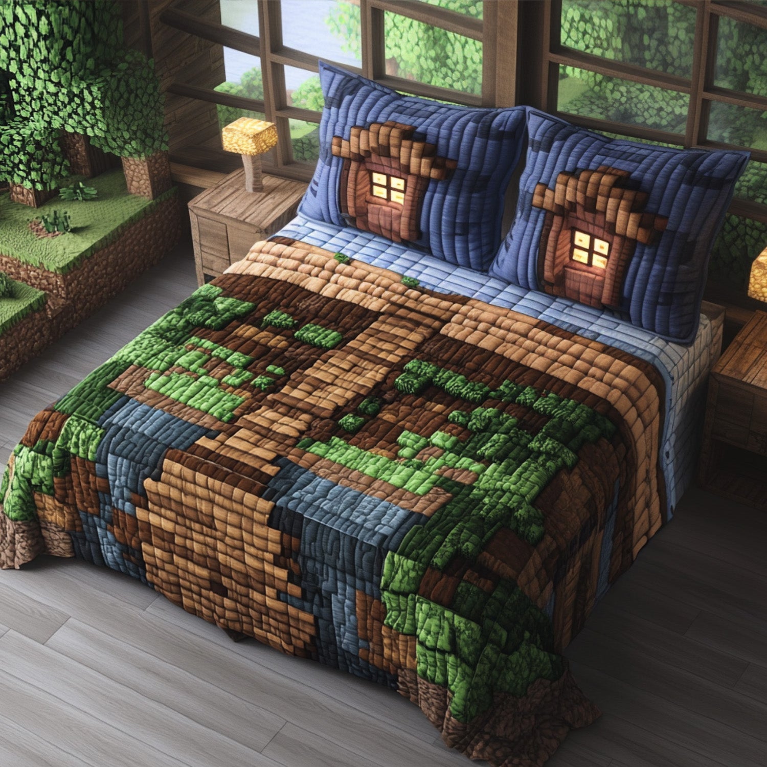 Tides and Traps Quilted Bedding Set Best Comforter Sets Best Fishing Gifts