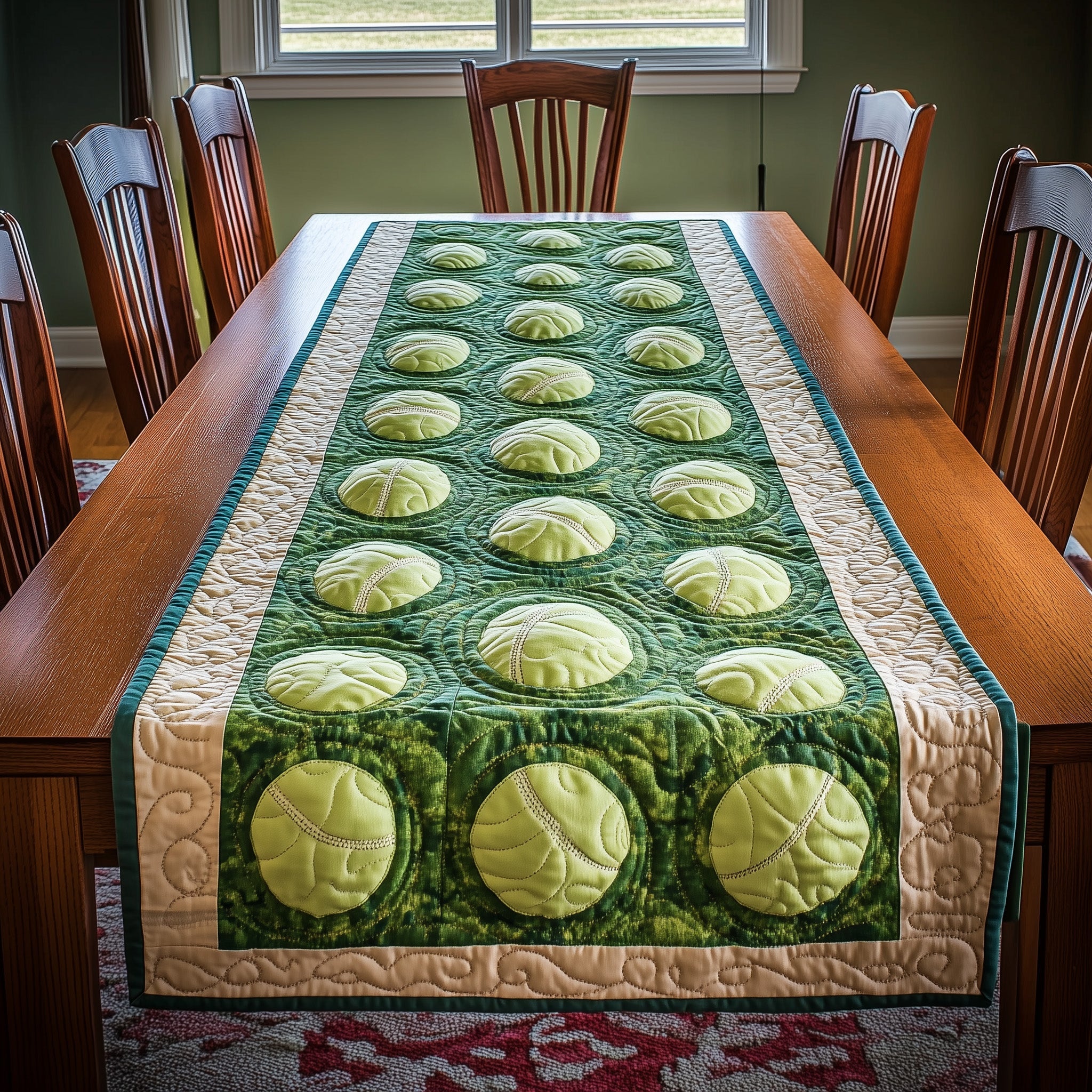 Tiebreak Quilted Table Runner Christmas Table Runner Gift Idea