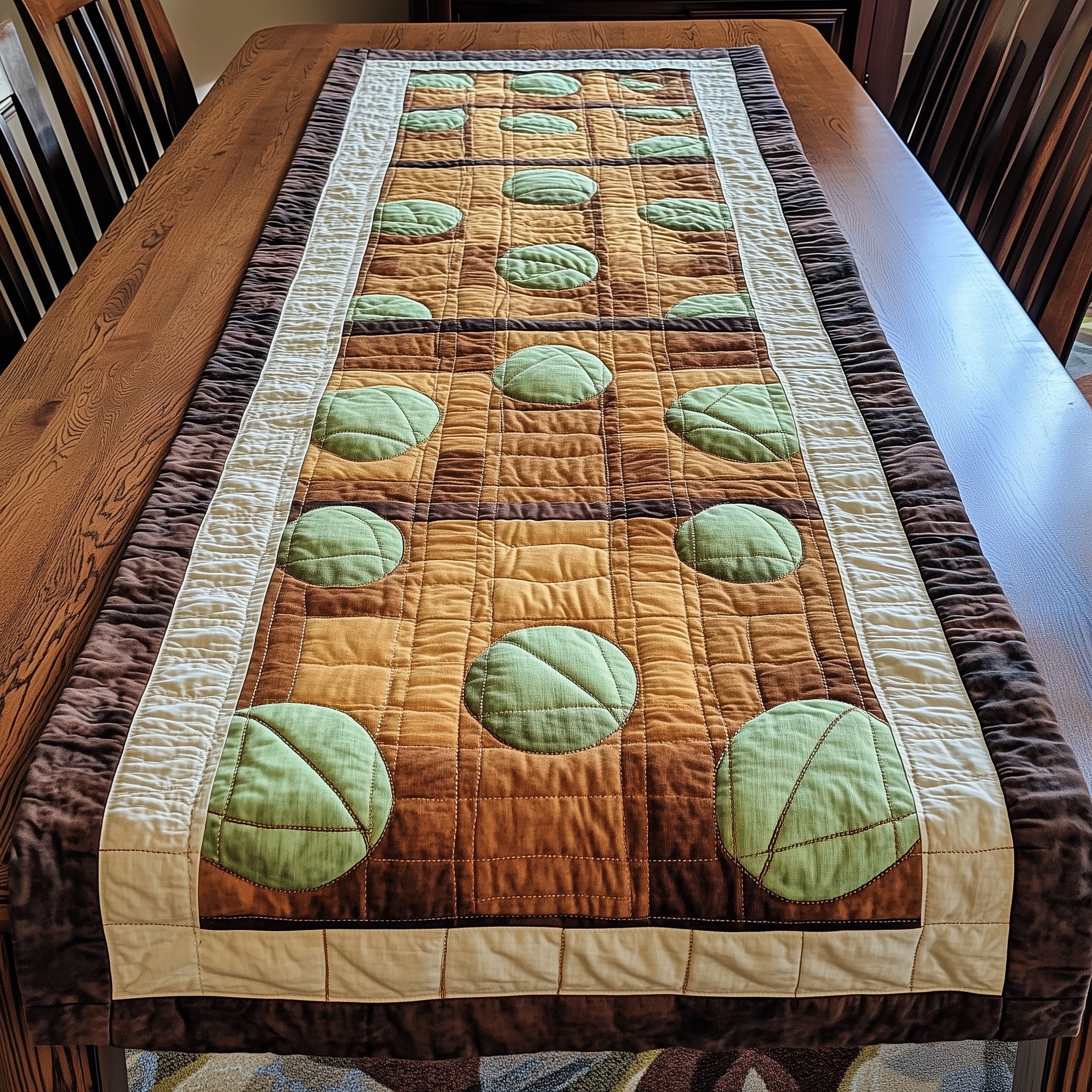 Tiebreak Quilted Table Runner Xmas Table Runner for Family Gatherings